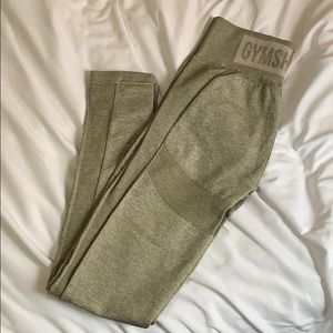 Gymshark high waisted flex leggings - khaki green